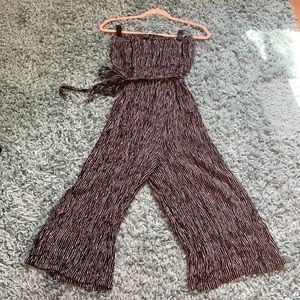 Black striped romper